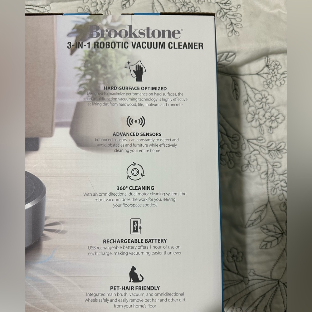 NEW Brookstone 3-in- 1 Robotic Vacumm
Cleaner - Picture 7 of 8